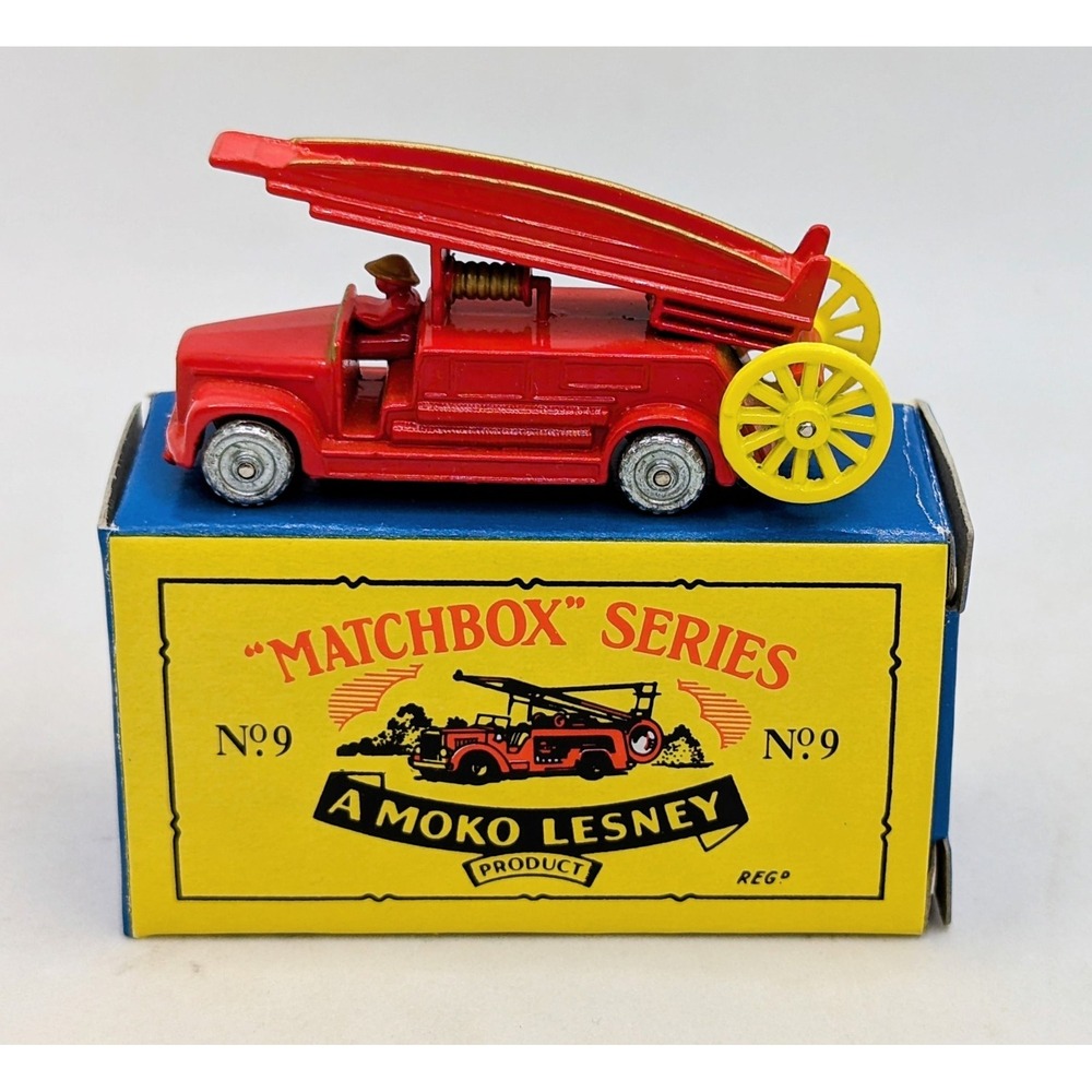 1988 Matchbox Series No. 9 Firetruck Diecast With Box